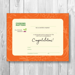 Cooking Matters Graduation Certificate, English, Color, product thumbnail
