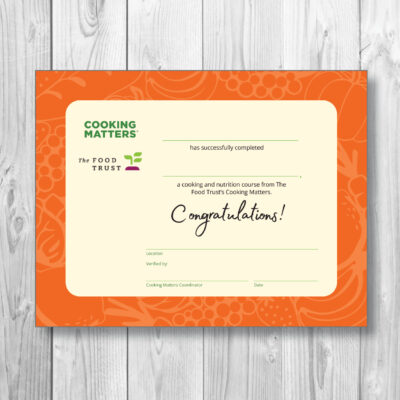 Cooking Matters Graduation Certificate, English, Color, product thumbnail